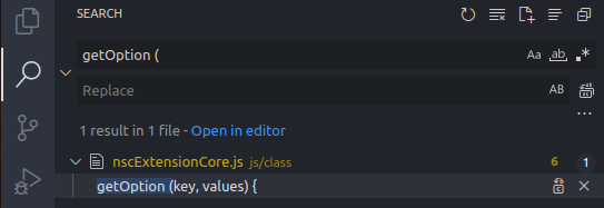 vs code search